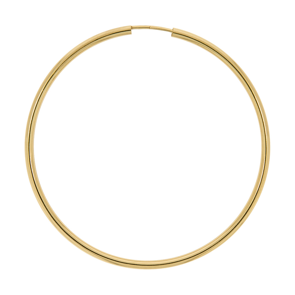 333 Gelbgold glanz Ohrringe 50 mm