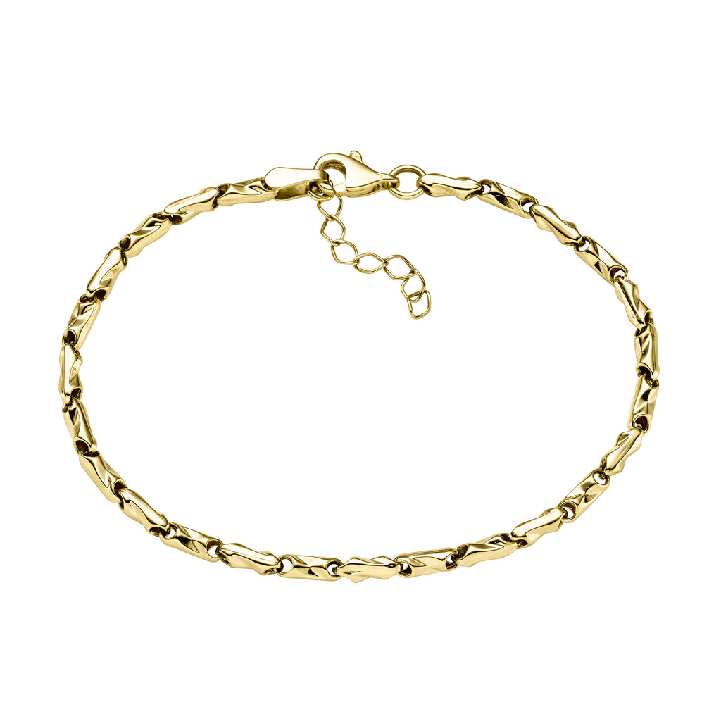 375 Gelbgold glanz Fantasiekette Armband