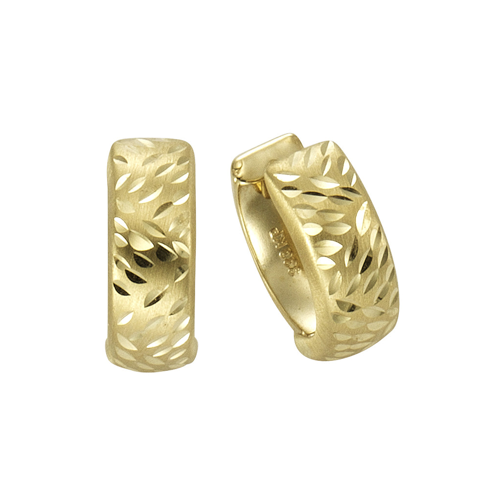 333 Gold Cut Finish Ohrringe