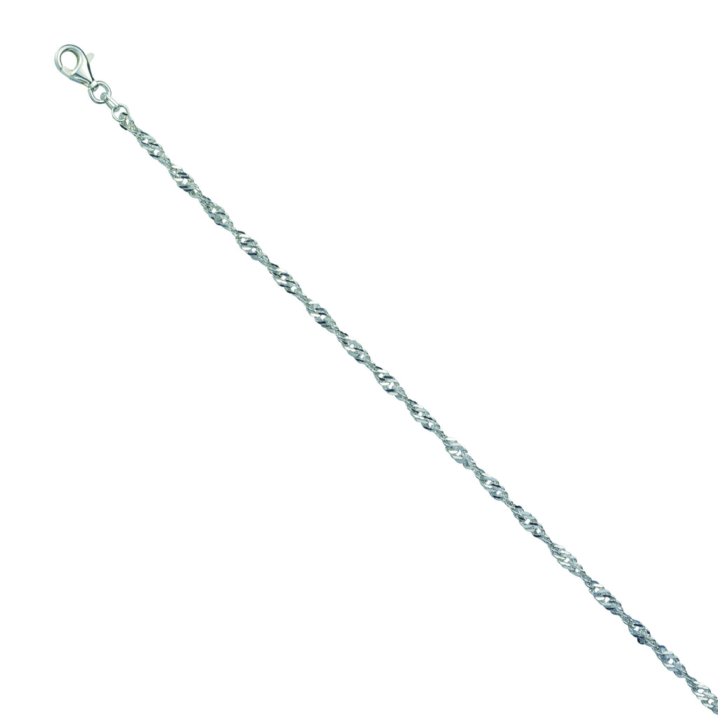 925 Sterling Singapurkette Armband