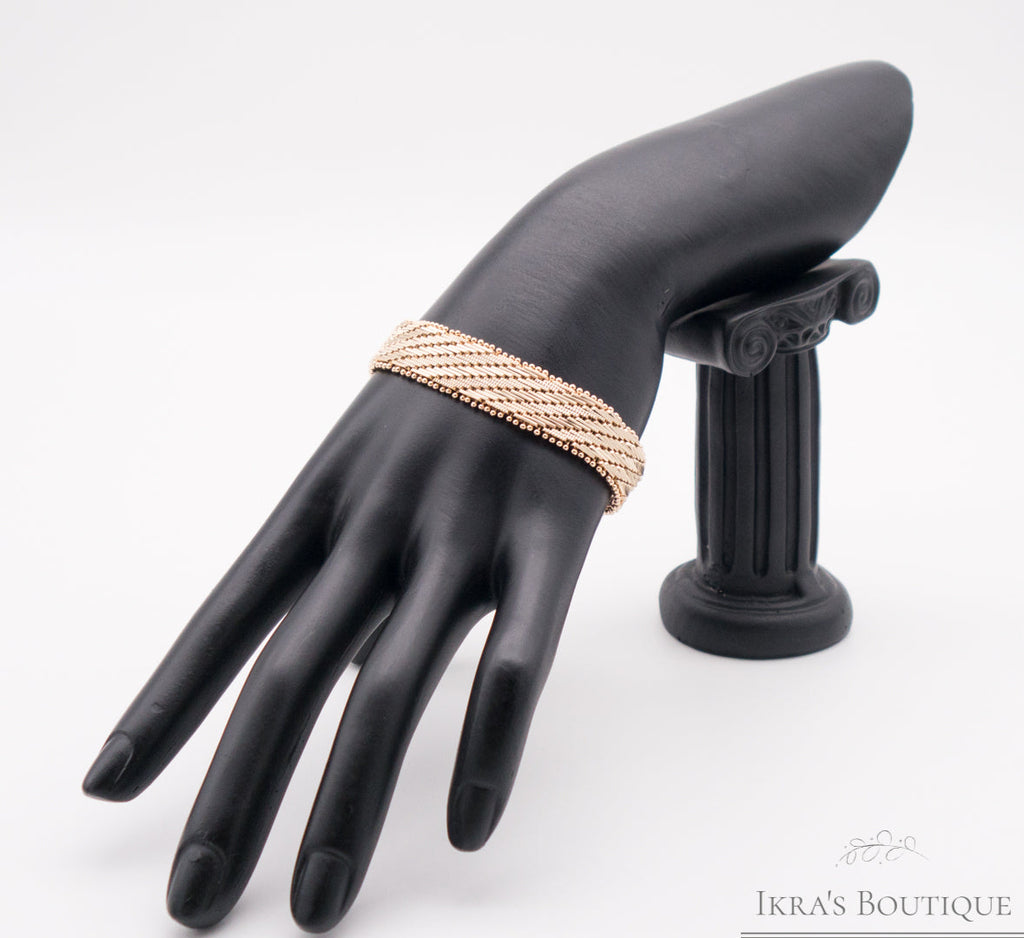 Gold Ummanteltes Elegant Woven Armband