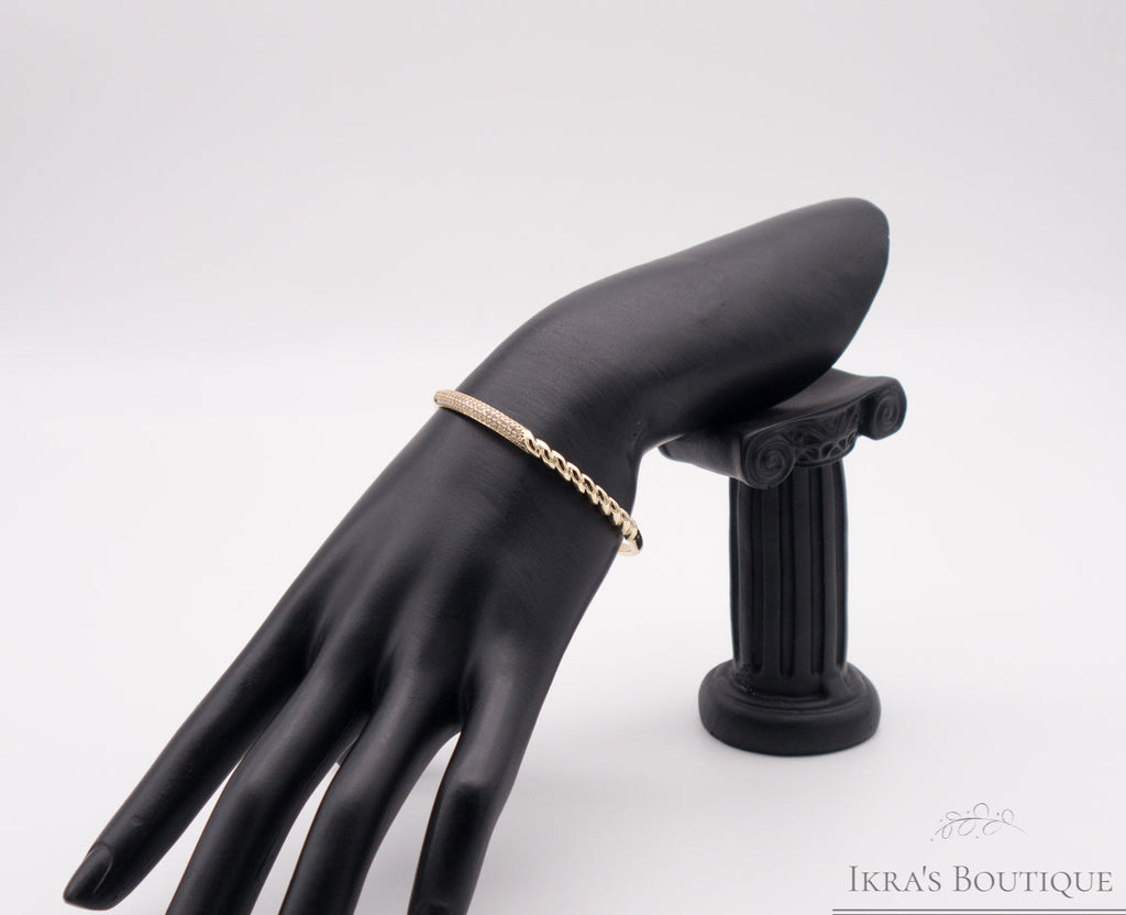 Gold Ummanteltes Burma Zirkonia Armband