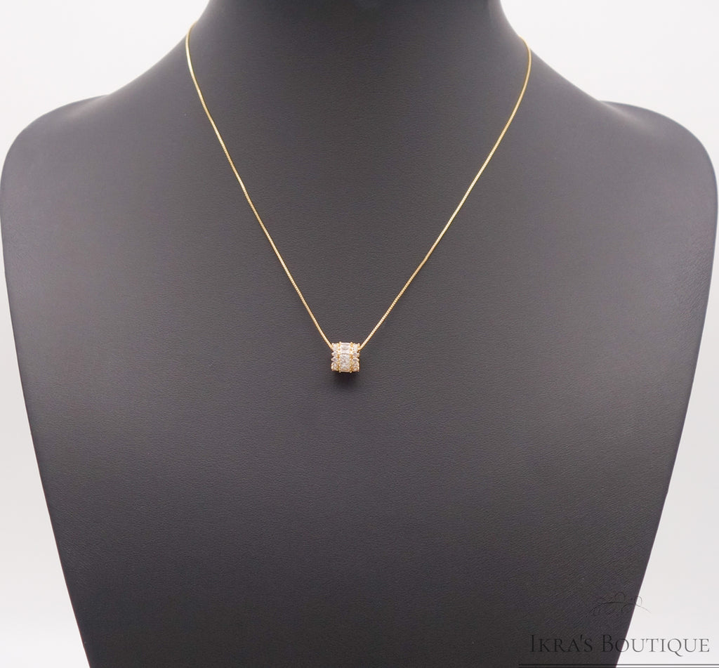 Gold ummantelte Zirkonia Triple Circle Halskette