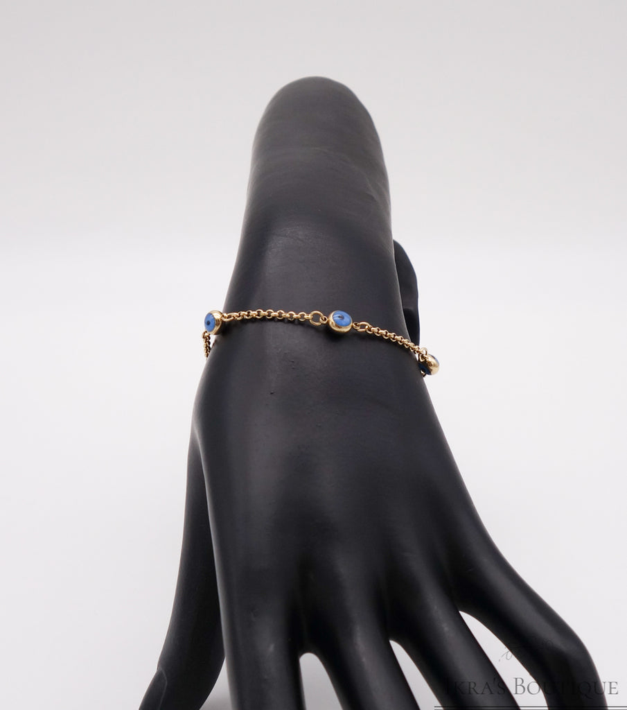 Gold Ummanteltes "Nazar" Evil Eye Armband