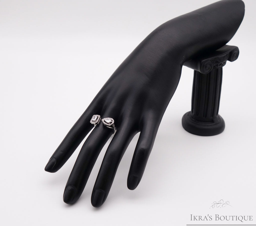 Berceste series Square Drop Zirkonia Ring