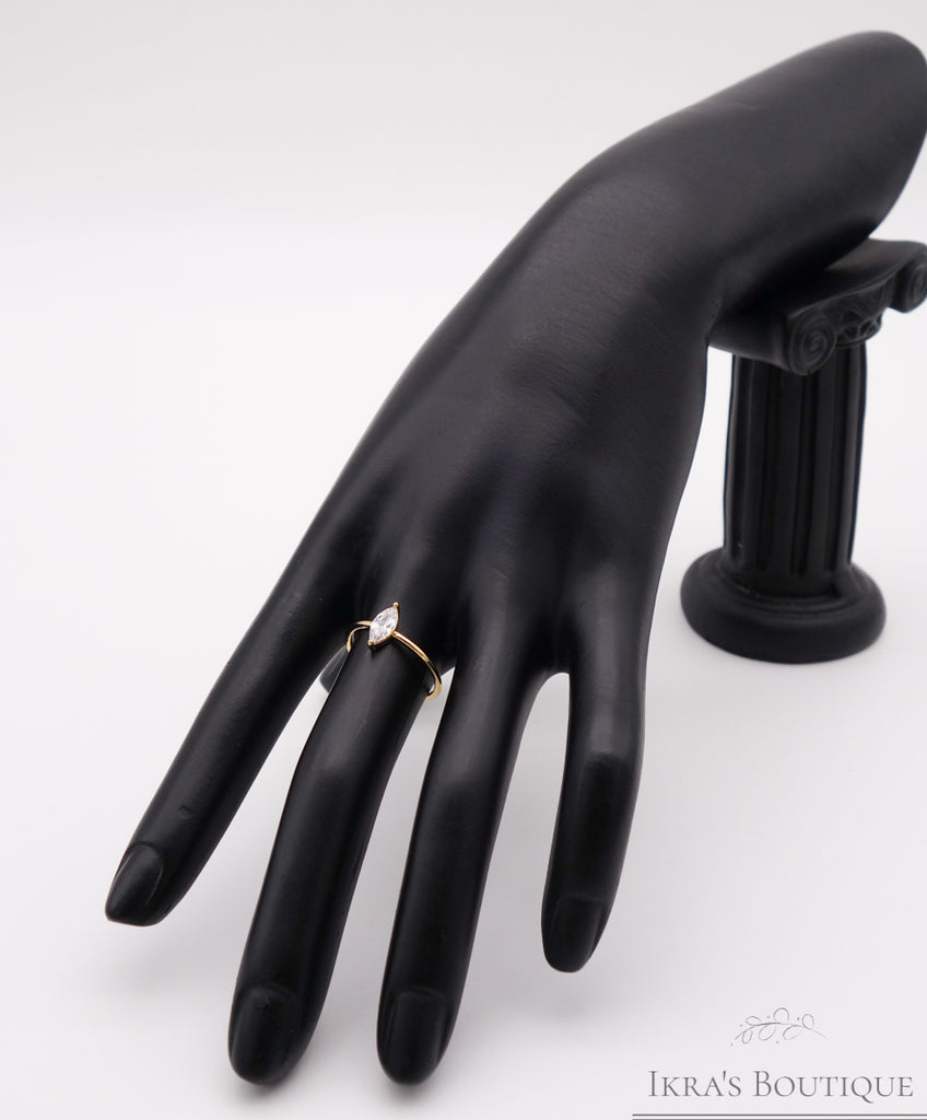 Gold ummantelter Zirkonia Diamond Ring