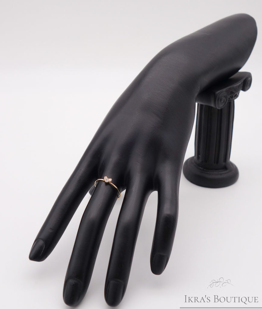 Gold ummantelter Tiny Heart Ring