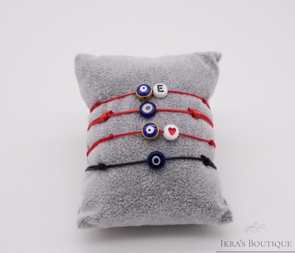Individuelles Nazar & Buchstabe oder Herz Armband