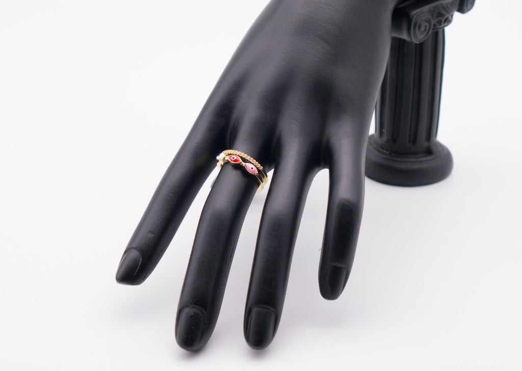 Gold ummantelter Evil Eye "Nazar" Ring