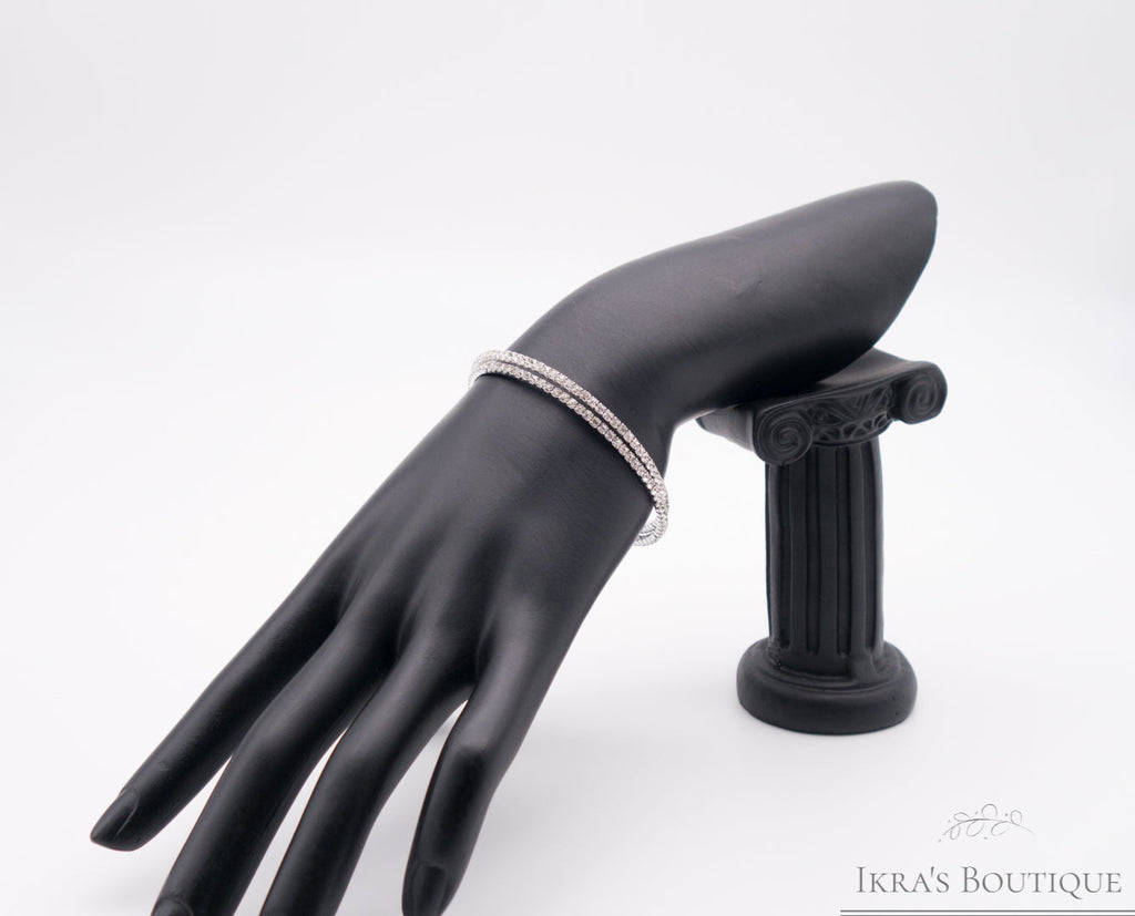 Berceste series Double Zirkonia Line Armreif