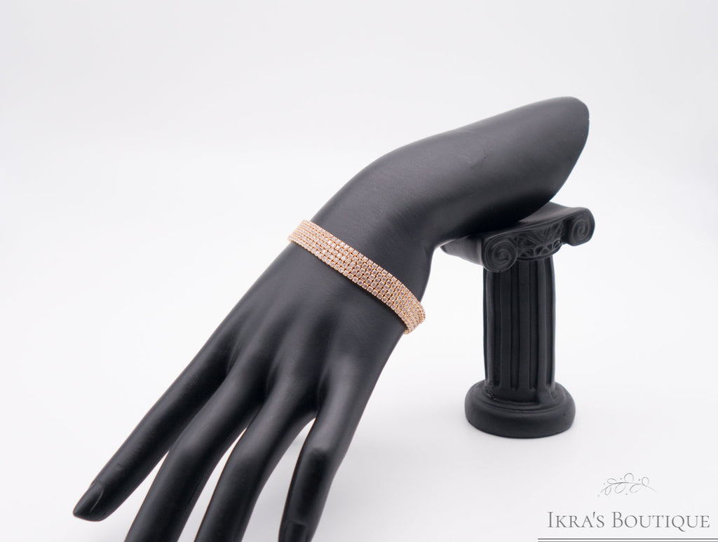 Gold ummanteltes 5-Line Zirkonia Armband
