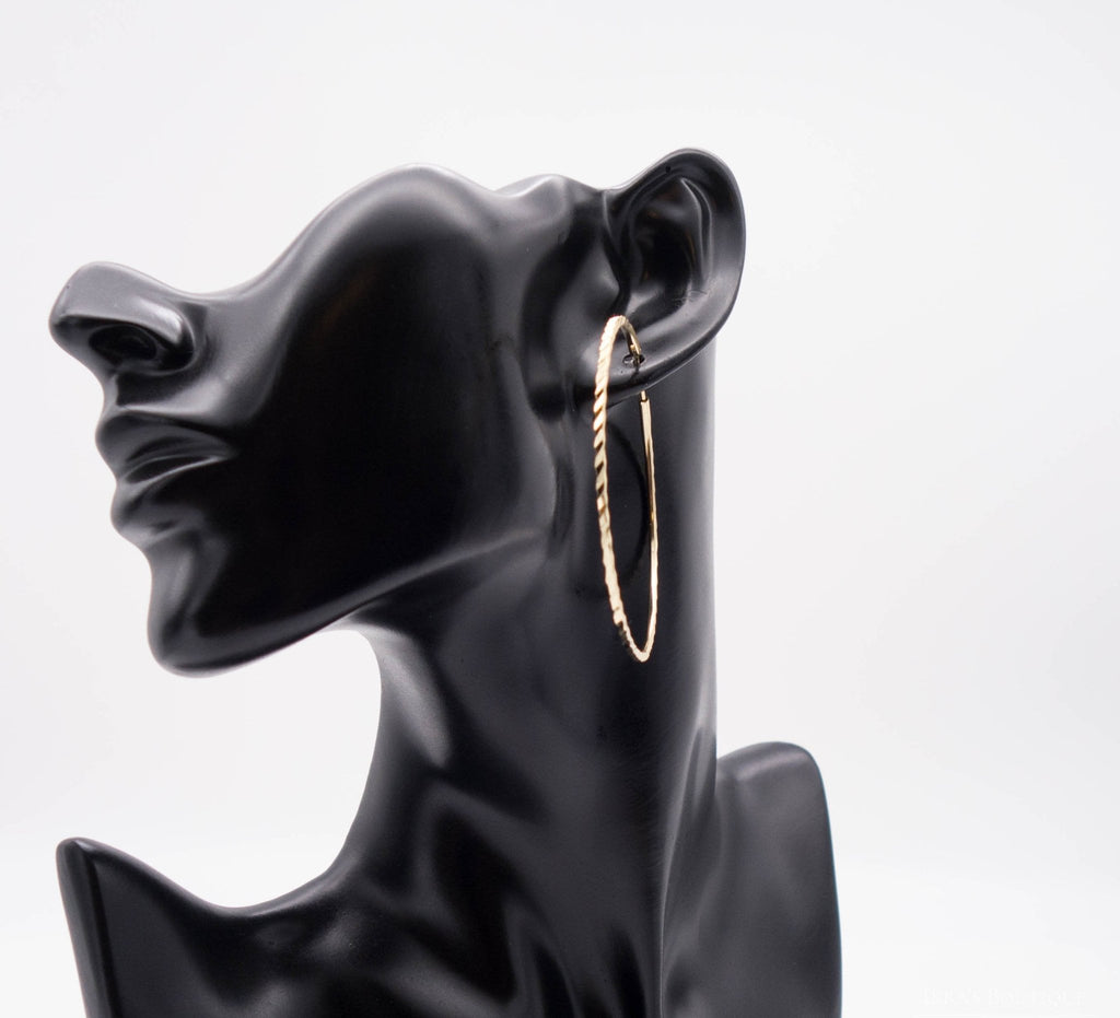 Gold ummantelte Big Simple Ohrringe - Ikra's Boutique