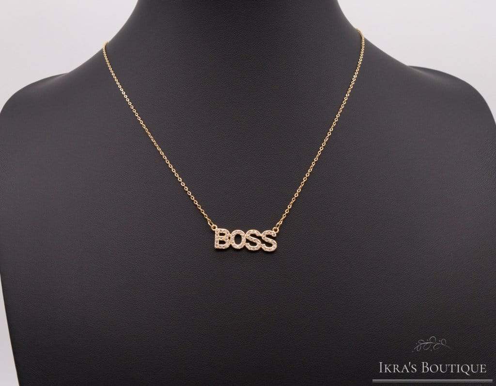 Gold ummantelte BOSS Halskette - Ikra's Boutique