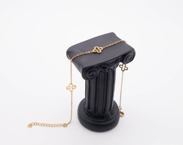 Gold ummantelte Clover Fußkette - Ikra's Boutique