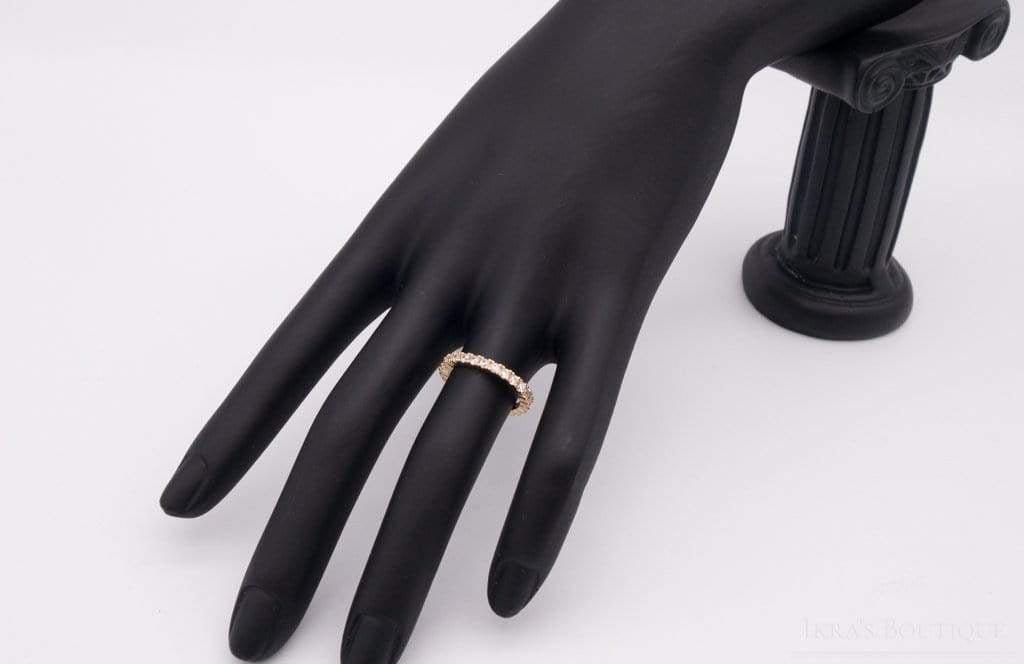 Gold ummantelter Full Shining Diamonds Ring - Ikra's Boutique