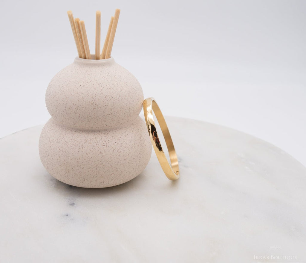 Gold Ummanteltes Plain Diamond Armband - Ikra's Boutique